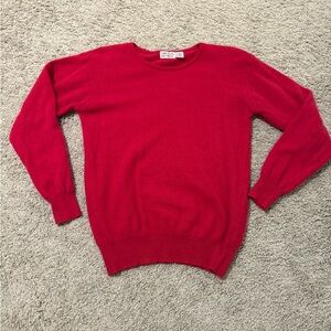 Anne Klein Vibrant Red Sweater Lambswool Medium
